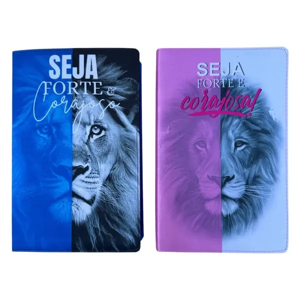 Capa do livro Kit Casal Cristão Fortes e Corajosos Azul e rosa